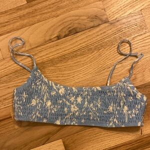 Triangl Swimwear Blue and White Bikini Top